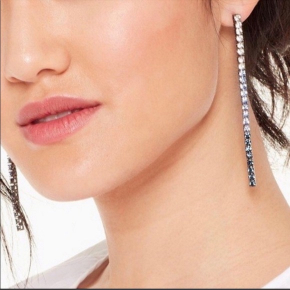 Kate Spade ♠️ Crystal Linear Earrings - Picture 1 of 7